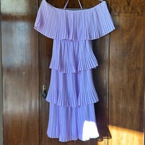 Oh Hello lavender/ light purple below the knee dress.